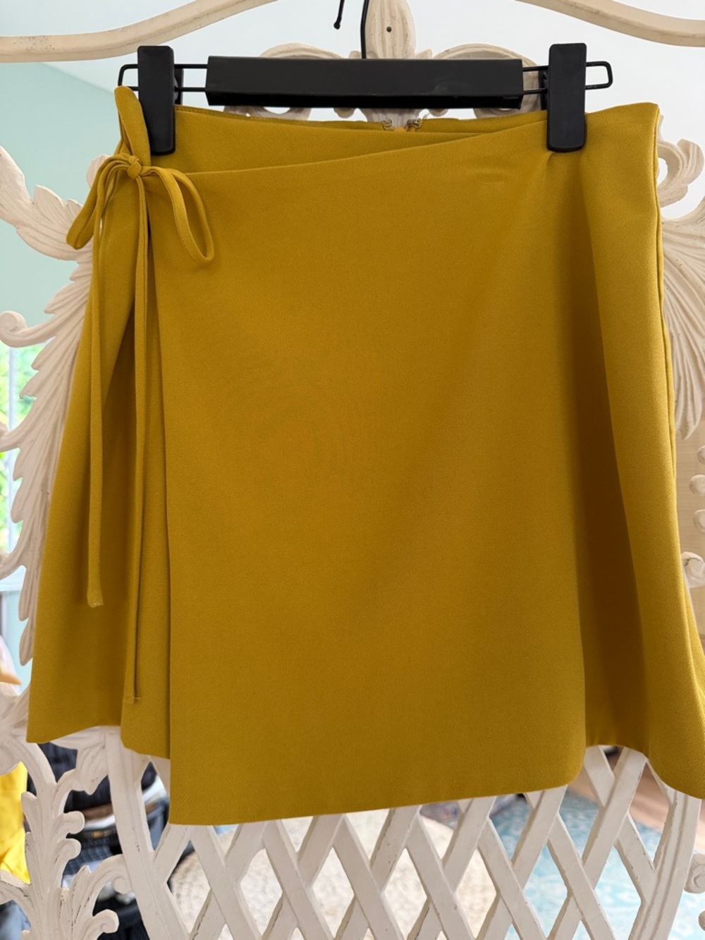 Sugarlips Mustard Yellow Wrap Mini  Skirt